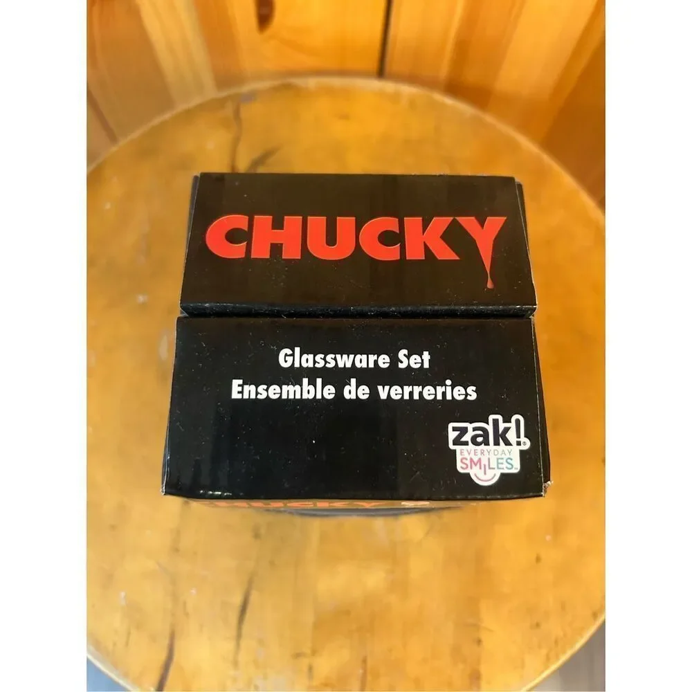 Chucky and Tiffany - Zak Designs 4Pk Mini Glass Shotglasses 4 in. tall (5058)